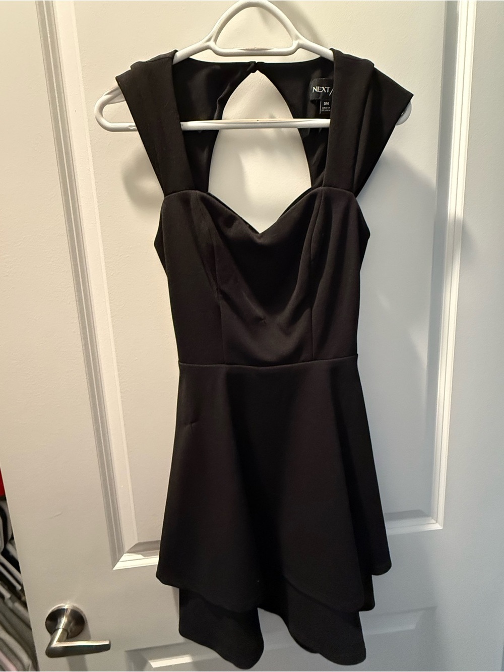 NEXT Black High-Low Fit-and-Flare Dress